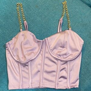Lilac purple crop top